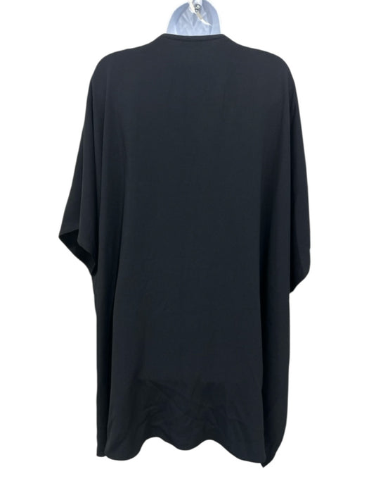The Row Size XS Black Viscose Blend Dolman Sleeve V Neck Oversized Top Black / XS