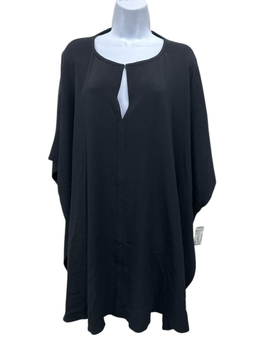 The Row Size XS Black Viscose Blend Dolman Sleeve V Neck Oversized Top Black / XS