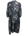 Ann Mashburn Size XS Indigo Purple & Multi Silk Floral 3/4 Balloon Sleeve Dress Indigo Purple & Multi / XS