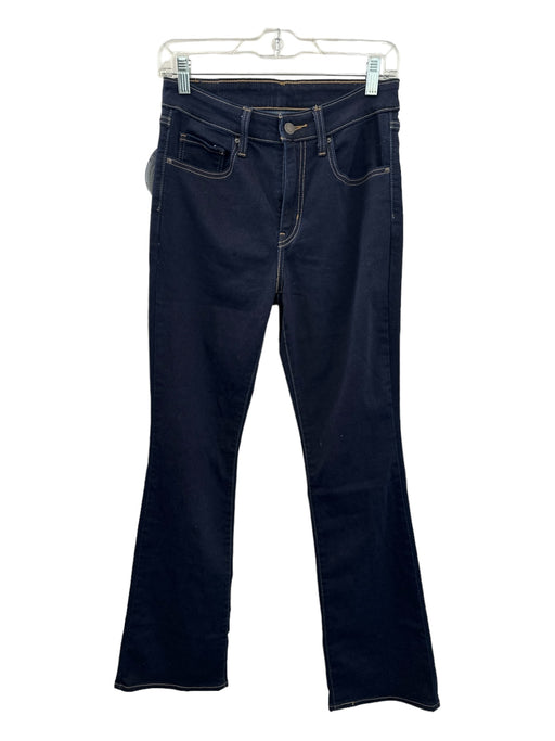 Levi's Size 28 Dark Wash Cotton Blend Stretch High Rise Flare Jeans Dark Wash / 28