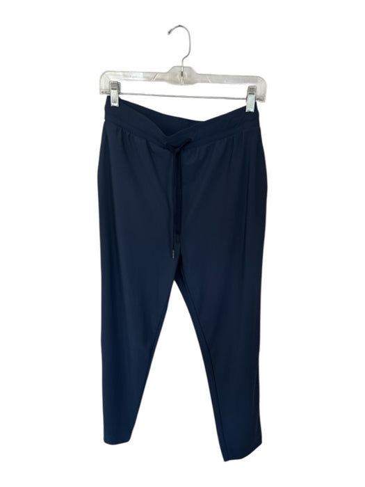 Sweaty Betty Size 8 Navy & white Recycled Polyester Drawstring Stripe Pants Navy & white / 8