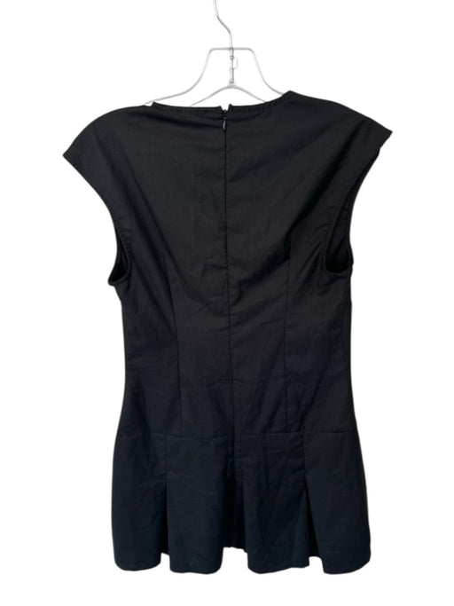 Peppermayo Size 8 Black Rayon & Polyester V Neck Pocket Sleeveless Dress Black / 8