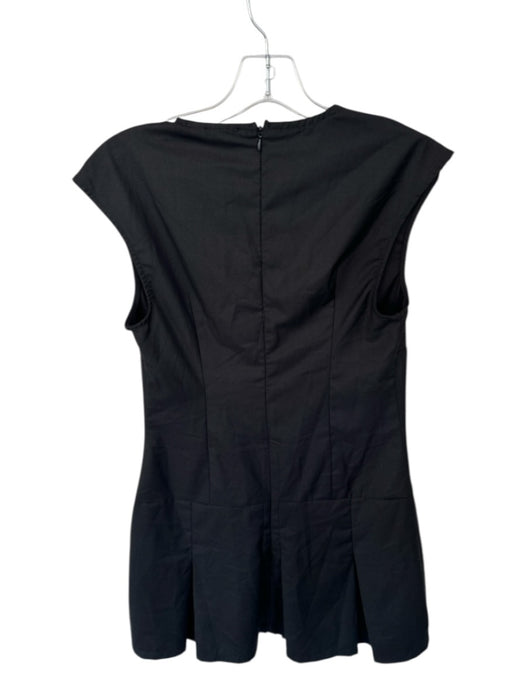 Peppermayo Size 8 Black Rayon & Polyester V Neck Pocket Sleeveless Dress Black / 8