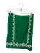 Boden Size 4R Green & White Cotton Embroidered Knee Length Pencil Skirt Skirt Green & White / 4R