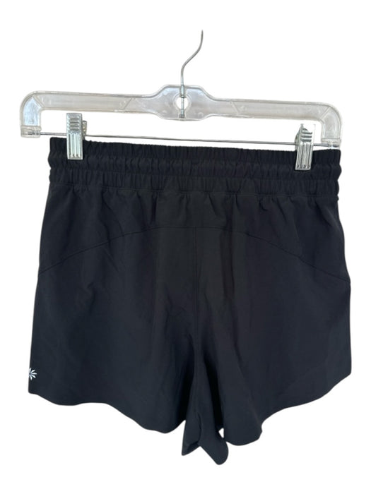 Athleta Size XXS Black Polyester Blend Pockets Drawstring Waist Athletic Shorts Black / XXS