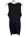 Zara Size S Black Cotton Blend V Neck Sleeveless Midi Pencil Dress Black / S