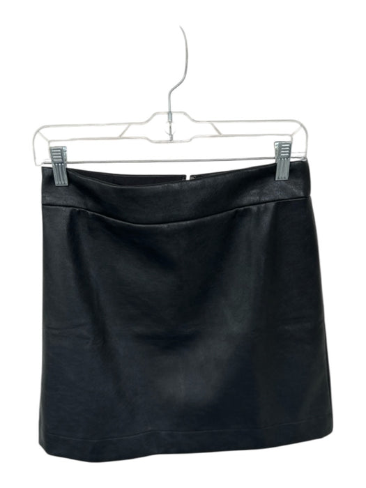 J. Crew Size 4 Black Vegan Leather Back Zip Skirt Black / 4