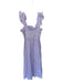 Hill House Size M Purple & White Linen Sleeveless Striped Smocked Maxi Dress Purple & White / M