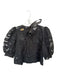 Emily McCarthy Size S Black Polyester Long Balloon Sleeve Embroidered Top Black / S