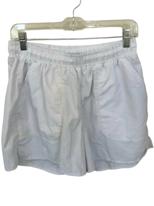 Alo Yoga Size M White Nylon High Waist Waist band Athletic Shorts White / M