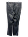 Zara Size 8 Black Faux Leather Button & Zip Straight Pants Black / 8