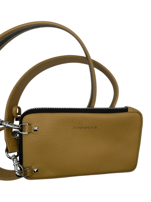 Bandolier Tan & black Leather Zip Close Crossbody Bag Tan & black / XS
