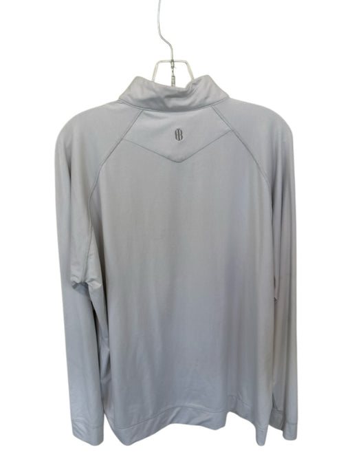 Holderness & Bourne Gray & Red Polyester UGA Long Sleeve Half Zip Men's Pullover Gray & Red / XL