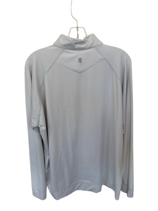 Holderness & Bourne Gray & Red Polyester UGA Long Sleeve Half Zip Men's Pullover Gray & Red / XL