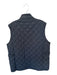 Peter Millar Size L Gray & Navy Print Recycled Polyester Quilted Full Zip Vest Gray & Navy Print / L