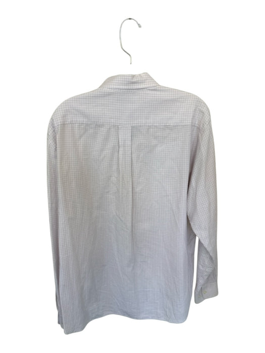 Oliver Ridley Size XL Purple & Yellow Cotton Grid Button Down Men's Shirt Purple & Yellow / XL