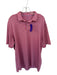 Johnnie-O Size XL Coral Polyester Striped Golf Men's Polo Coral / XL