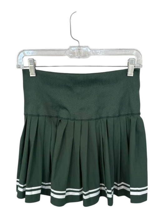 Wilson Size Est S/M Green & White Waist Band Pleated Tennis Athletic Skort Green & White / Est S/M