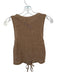 Alice & Olivia Size S Tan Cotton Loose Knit Drawstring Hem Sleeveless Top Tan / S
