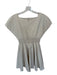 Amanda Uprichard Size S Tan Polyester Cap Sleeve Back Zip Pleat Detail Dress Tan / S