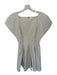 Amanda Uprichard Size S Tan Polyester Cap Sleeve Back Zip Pleat Detail Dress Tan / S