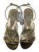 Dolce Vita Shoe Size 8 Gold Leather Metallic Thong Ankle Strap Sandals Gold / 8