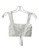 Shona Joy Size S White Viscose Blend Knit Square Neck Sleeveless Cropped Top White / S