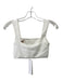 Shona Joy Size S White Viscose Blend Knit Square Neck Sleeveless Cropped Top White / S