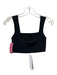 Shona Joy Size S Black Viscose Blend Knit Square Neck Sleeveless Cropped Top Black / S