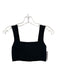 Shona Joy Size S Black Viscose Blend Knit Square Neck Sleeveless Cropped Top Black / S