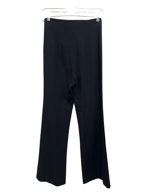 Roland Mouret Size 4 Black Viscose & Acetate Pleat Detail Velvet Accents Pants Black / 4