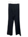 Roland Mouret Size 4 Black Viscose & Acetate Pleat Detail Velvet Accents Pants Black / 4