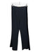 Roland Mouret Size 4 Black Viscose & Acetate Pleat Detail Velvet Accents Pants Black / 4