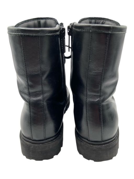 Thursday Shoe Size 7.5 Black Leather Lace Up Zip Up Combat Military Booties Black / 7.5