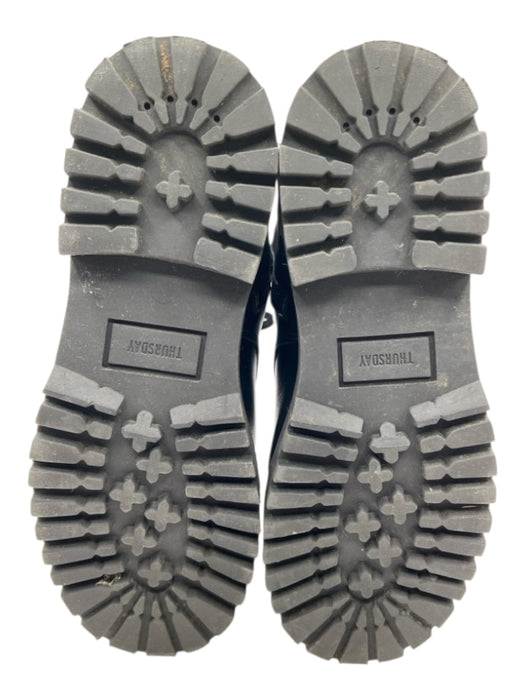 Thursday Shoe Size 7.5 Black Leather Lace Up Zip Up Combat Military Booties Black / 7.5