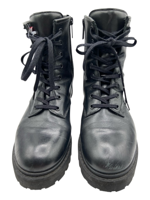Thursday Shoe Size 7.5 Black Leather Lace Up Zip Up Combat Military Booties Black / 7.5