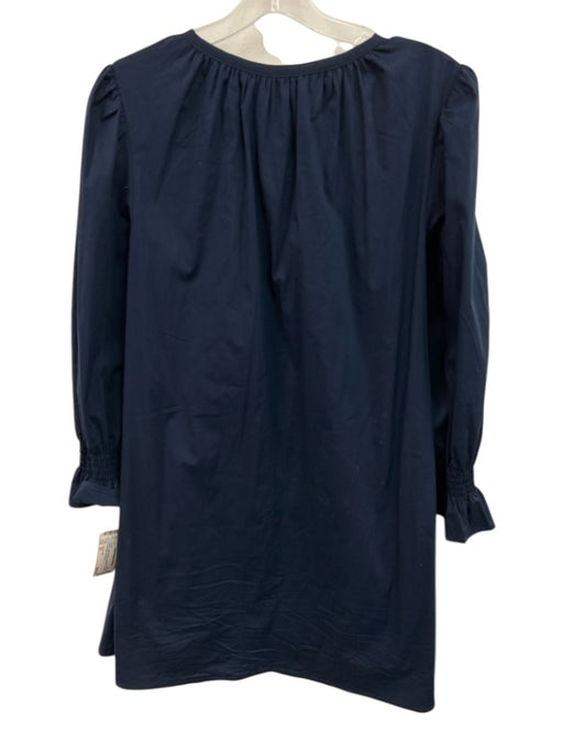 Addison Bay Size XS Navy Cotton Blend Long Sleeve Button Front Mini Dress Navy / XS