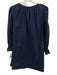 Addison Bay Size XS Navy Cotton Blend Long Sleeve Button Front Mini Dress Navy / XS