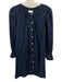 Addison Bay Size XS Navy Cotton Blend Long Sleeve Button Front Mini Dress Navy / XS