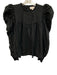 Cleobella Size S Black Cotton Long Sleeve Keyhole Back Pintuck Puff Sleeve Top Black / S