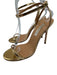 Aquazzura Shoe Size 37 Gold Leather & Synthetic open toe Ankle Buckle Sandals Gold / 37