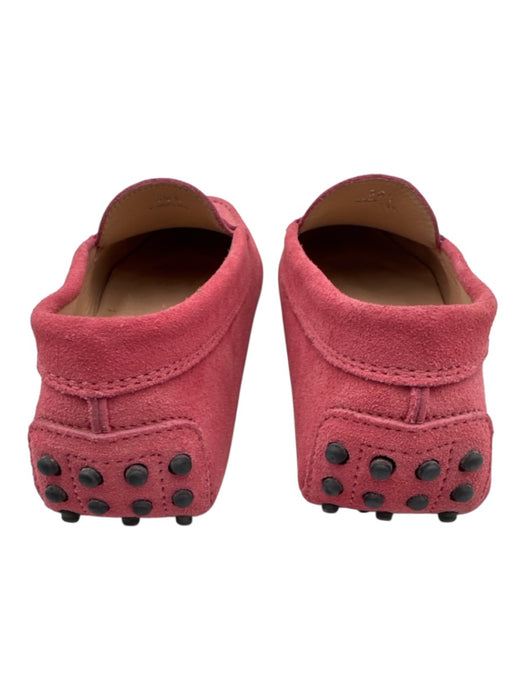 Tod's Shoe Size 36.5 Pink Leather Loafer Slip On Suede Round Toe Shoes Pink / 36.5