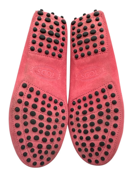 Tod's Shoe Size 36.5 Pink Leather Loafer Slip On Suede Round Toe Shoes Pink / 36.5