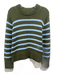 Rails Size M Olive Green & Blue Cotton Long Sleeve Stripes Knit Sweater Olive Green & Blue / M