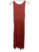 By Anthropologie Size S Burnt Orange Viscose Blend Sleeveless Satin Skirt Dress Burnt Orange / S