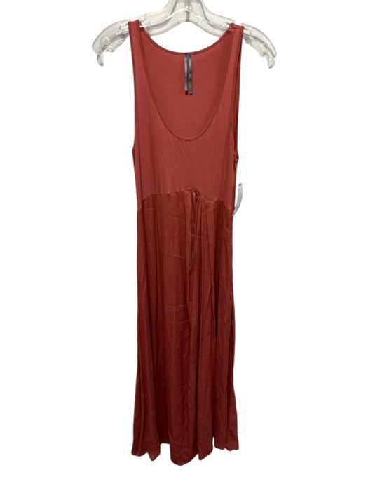 By Anthropologie Size S Burnt Orange Viscose Blend Sleeveless Satin Skirt Dress Burnt Orange / S