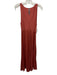 By Anthropologie Size S Burnt Orange Viscose Blend Sleeveless Satin Skirt Dress Burnt Orange / S