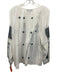 Nili Lotan Size S White & Black Cotton V Neck Tie Neck Embroidered Top White & Black / S
