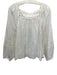 Ulla Johnson Size 8 White Cotton Lace Detail Square Neck Balloon Sleeve Top White / 8