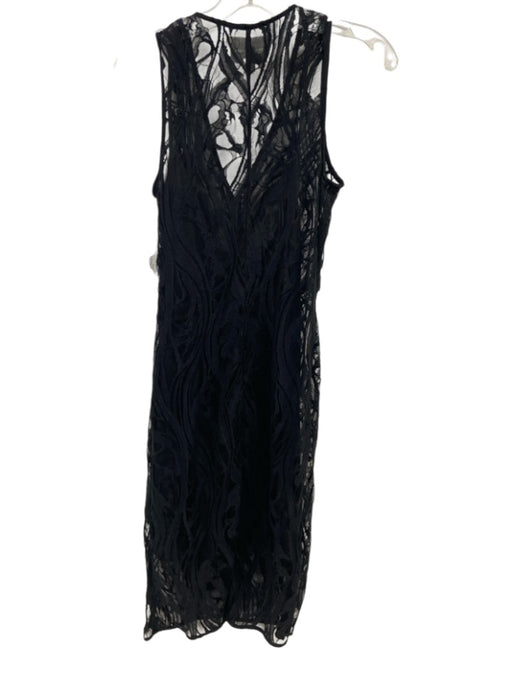Brochu Walker Size S Black Nylon & Cotton Sleeveless Slip Inc V Neck Dress Black / S